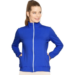 image:imageSTRETCH IS COMFORT Girls and Womens Zip Up Jacket  Cadet Warm Up with Pockets  Sun Shirt Women Summer Jacket For WomenRoyal Blue