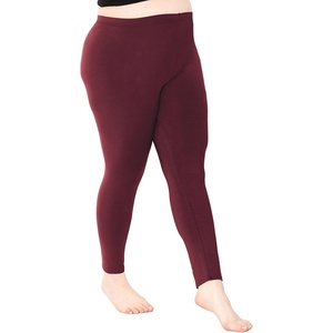 image:imageSTRETCH IS COMFORT Oh So Soft Plus Size Capri Leggings for Women  Knee Length or Full Length Black Capri Leggings for WomenBurgundy
