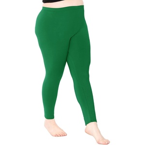 image:imageSTRETCH IS COMFORT Oh So Soft Plus Size Capri Leggings for Women  Knee Length or Full Length Black Capri Leggings for WomenKelly Green