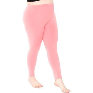 image:imageSTRETCH IS COMFORT Oh So Soft Plus Size Capri Leggings for Women  Knee Length or Full Length Black Capri Leggings for WomenLight Pink