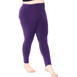 image:imageSTRETCH IS COMFORT Oh So Soft Plus Size Capri Leggings for Women  Knee Length or Full Length Black Capri Leggings for WomenPurple