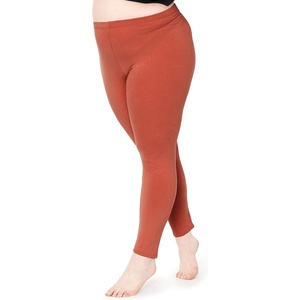 image:imageSTRETCH IS COMFORT Oh So Soft Plus Size Capri Leggings for Women  Knee Length or Full Length Black Capri Leggings for WomenRust