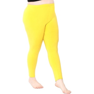 image:imageSTRETCH IS COMFORT Oh So Soft Plus Size Capri Leggings for Women  Knee Length or Full Length Black Capri Leggings for WomenYellow