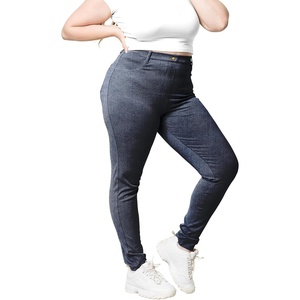 image:imageSTRETCH IS COMFORT PullOn Womens and Plus Size Jeggings High Waist Stretchy Jeans Cotton Blend Basic Denim Leggings  XS5XLDenim Blue