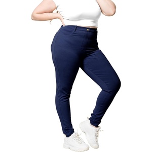 image:imageSTRETCH IS COMFORT PullOn Womens and Plus Size Jeggings High Waist Stretchy Jeans Cotton Blend Basic Denim Leggings  XS5XLNavy Blue