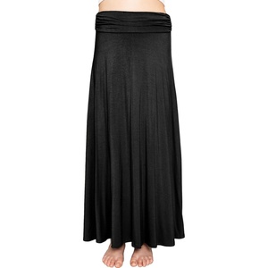 image:imageSTRETCH IS COMFORT Skirt for Girls Flowy Midi Knee amp Ankle Length with Pockets with Ruched Waistband  Black Skirt for GirlsBlack