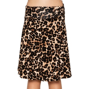 image:imageSTRETCH IS COMFORT Skirt for Girls Flowy Midi Knee amp Ankle Length with Pockets with Ruched Waistband  Black Skirt for GirlsBrown Leopard
