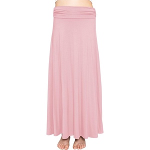 image:imageSTRETCH IS COMFORT Skirt for Girls Flowy Midi Knee amp Ankle Length with Pockets with Ruched Waistband  Black Skirt for GirlsLight Pink