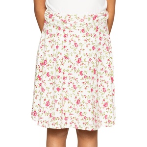 image:imageSTRETCH IS COMFORT Skirt for Girls Flowy Midi Knee amp Ankle Length with Pockets with Ruched Waistband  Black Skirt for GirlsPink Rose Vine