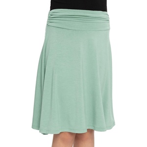image:imageSTRETCH IS COMFORT Skirt for Girls Flowy Midi Knee amp Ankle Length with Pockets with Ruched Waistband  Black Skirt for GirlsSage Green