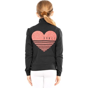 image:imageSTRETCH IS COMFORT Sparkle Dance Warm Up Jacket for Girls and Women  Glitter Performance Studio Competition Zip LayerHeart Dance