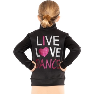 image:imageSTRETCH IS COMFORT Sparkle Dance Warm Up Jacket for Girls and Women  Glitter Performance Studio Competition Zip LayerLive Love Dance