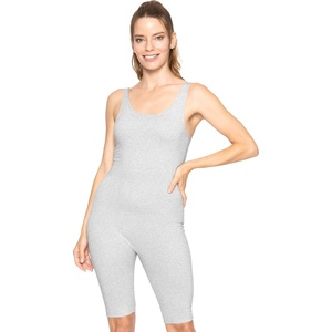 image:imageSTRETCH IS COMFORT Teamwear Womens Regular and Plus Size Cotton Tank UnitardHeather Gray