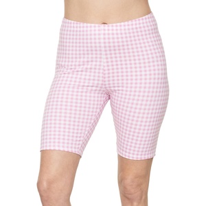 image:imageSTRETCH IS COMFORT Womens Biker Shorts Plus Size Cotton Spandex  Gym Work Out Sports Recreation Bike Running Shorts WomenPink Gingham
