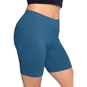 image:imageSTRETCH IS COMFORT Womens Biker Shorts Plus Size Cotton Spandex  Gym Work Out Sports Recreation Bike Running Shorts WomenTeal