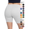 image:imageSTRETCH IS COMFORT Cotton Biker Shorts Women amp Capris Workout Shorts Women  Solids 95 cotton 5 spandex prints 95 poly 5 spandex womens bike shorts running shorts for women black shorts runningHeather Gray