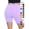 image:imageSTRETCH IS COMFORT Cotton Biker Shorts Women amp Capris Workout Shorts Women  Solids 95 cotton 5 spandex prints 95 poly 5 spandex womens bike shorts running shorts for women black shorts runningLavender