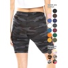 image:imageSTRETCH IS COMFORT Cotton Biker Shorts Women amp Capris Workout Shorts Women  Solids 95 cotton 5 spandex prints 95 poly 5 spandex womens bike shorts running shorts for women black shorts runningBlack Camo