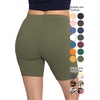 image:imageSTRETCH IS COMFORT Cotton Biker Shorts Women amp Capris Workout Shorts Women  Solids 95 cotton 5 spandex prints 95 poly 5 spandex womens bike shorts running shorts for women black shorts runningOlive Green