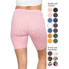 image:imageSTRETCH IS COMFORT Cotton Biker Shorts Women amp Capris Workout Shorts Women  Solids 95 cotton 5 spandex prints 95 poly 5 spandex womens bike shorts running shorts for women black shorts runningPink Daisies