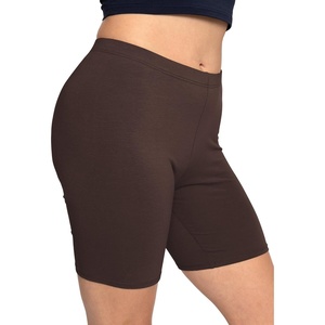image:imageSTRETCH IS COMFORT Cotton Biker Shorts Women amp Capris Workout Shorts Women  Solids 95 cotton 5 spandex prints 95 poly 5 spandex womens bike shorts running shorts for women black shorts runningBrown