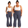 image:imageSTRETCH IS COMFORT Women Plus Size High Waist Ultra Flex Capri and FullLength Bootcut Yoga Pants  Comfy Leggings  XL7XDark Grey