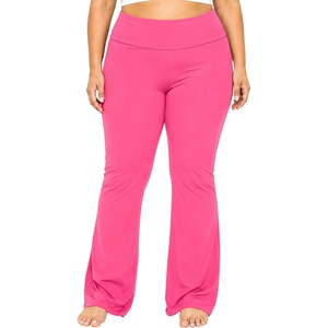 image:imageSTRETCH IS COMFORT Women Plus Size High Waist Ultra Flex Capri and FullLength Bootcut Yoga Pants  Comfy Leggings  XL7XBrigth Pink