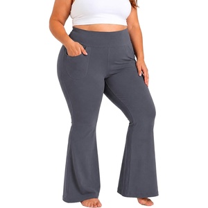 image:imageSTRETCH IS COMFORT Women Plus Size High Waist Ultra Flex Capri and FullLength Bootcut Yoga Pants  Comfy Leggings  XL7XDark Grey