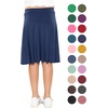 image:imageSTRETCH IS COMFORT Girls Kneelength Aline Skirt Builtin Shorts or Leggings  95 rayon 5 spandex skirts for girls girls skirts khaki skirt school uniform for girls uniform skirts for girls skortsLight Navy