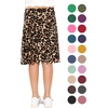 image:imageSTRETCH IS COMFORT Girls Kneelength Aline Skirt Builtin Shorts or Leggings  95 rayon 5 spandex skirts for girls girls skirts khaki skirt school uniform for girls uniform skirts for girls skortsBrown Leopard