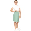 image:imageSTRETCH IS COMFORT Girls Kneelength Aline Skirt Builtin Shorts or Leggings  95 rayon 5 spandex skirts for girls girls skirts khaki skirt school uniform for girls uniform skirts for girls skortsSage Green