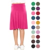 image:imageSTRETCH IS COMFORT Girls Kneelength Aline Skirt Builtin Shorts or Leggings  95 rayon 5 spandex skirts for girls girls skirts khaki skirt school uniform for girls uniform skirts for girls skortsHot Pink