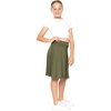 image:imageSTRETCH IS COMFORT Girls Kneelength Aline Skirt Builtin Shorts or Leggings  95 rayon 5 spandex skirts for girls girls skirts khaki skirt school uniform for girls uniform skirts for girls skortsOlive Green
