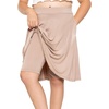image:imageSTRETCH IS COMFORT Girls Kneelength Aline Skirt Builtin Shorts or Leggings  95 rayon 5 spandex skirts for girls girls skirts khaki skirt school uniform for girls uniform skirts for girls skortsBeige