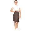 image:imageSTRETCH IS COMFORT Girls Kneelength Aline Skirt Builtin Shorts or Leggings  95 rayon 5 spandex skirts for girls girls skirts khaki skirt school uniform for girls uniform skirts for girls skortsBrown