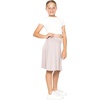 image:imageSTRETCH IS COMFORT Girls Kneelength Aline Skirt Builtin Shorts or Leggings  95 rayon 5 spandex skirts for girls girls skirts khaki skirt school uniform for girls uniform skirts for girls skortsOffwhite