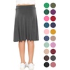 image:imageSTRETCH IS COMFORT Girls Kneelength Aline Skirt Builtin Shorts or Leggings  95 rayon 5 spandex skirts for girls girls skirts khaki skirt school uniform for girls uniform skirts for girls skortsCharcoal Gray