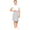image:imageSTRETCH IS COMFORT Girls Kneelength Aline Skirt Builtin Shorts or Leggings  95 rayon 5 spandex skirts for girls girls skirts khaki skirt school uniform for girls uniform skirts for girls skortsHeather Gray