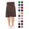 image:imageSTRETCH IS COMFORT Girls Kneelength Aline Skirt Builtin Shorts or Leggings  95 rayon 5 spandex skirts for girls girls skirts khaki skirt school uniform for girls uniform skirts for girls skortsBrown
