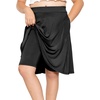 image:imageSTRETCH IS COMFORT Girls Kneelength Aline Skirt Builtin Shorts or Leggings  95 rayon 5 spandex skirts for girls girls skirts khaki skirt school uniform for girls uniform skirts for girls skortsBlack