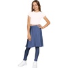 image:imageSTRETCH IS COMFORT Girls Kneelength Aline Skirt Builtin Shorts or Leggings  95 rayon 5 spandex skirts for girls girls skirts khaki skirt school uniform for girls uniform skirts for girls skortsLight Navy