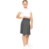 image:imageSTRETCH IS COMFORT Girls Kneelength Aline Skirt Builtin Shorts or Leggings  95 rayon 5 spandex skirts for girls girls skirts khaki skirt school uniform for girls uniform skirts for girls skortsCharcoal Gray