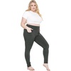 image:imageSTRETCH IS COMFORT Womens Plus Size Knee amp Full Length Cotton Leggings  XLarge  7XCharcoal Gray Pants WPockets