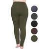 image:imageSTRETCH IS COMFORT Womens Plus Size Knee amp Full Length Cotton Leggings  XLarge  7XOlive Green Pants WPockets