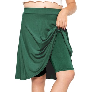 image:imageSTRETCH IS COMFORT Girls Kneelength Aline Skirt Builtin Shorts or Leggings  95 rayon 5 spandex skirts for girls girls skirts khaki skirt school uniform for girls uniform skirts for girls skortsHunter Green