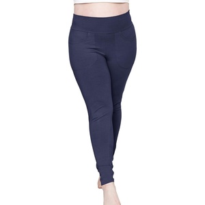 image:imageSTRETCH IS COMFORT Womens Plus Size Knee amp Full Length Cotton Leggings  XLarge  7XNavy Blue Pants WPockets