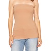 image:imageSTRETCH IS COMFORT Tube Tops for Women  Cotton Tops  Bandeau Top Long Length Mid and Cropped Length Plus Size  XS 5XBeige