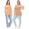 image:imageSTRETCH IS COMFORT Tube Tops for Women  Cotton Tops  Bandeau Top Long Length Mid and Cropped Length Plus Size  XS 5XBeige