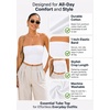 image:imageSTRETCH IS COMFORT Tube Tops for Women  Cotton Tops  Bandeau Top Long Length Mid and Cropped Length Plus Size  XS 5XBlack