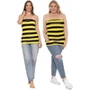 image:imageSTRETCH IS COMFORT Tube Tops for Women  Cotton Tops  Bandeau Top Long Length Mid and Cropped Length Plus Size  XS 5XBlack and Yellow Stripes